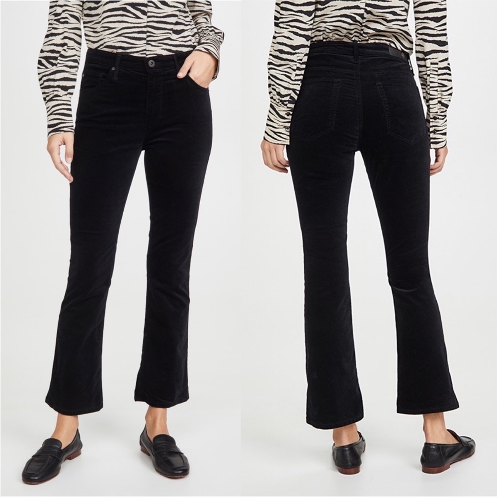 AG - The Jodi Crop High-Rise Skim Flare, Velvet